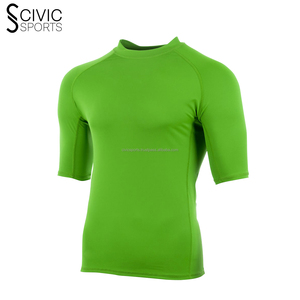 Chemises de compression de gymnastique à séchage rapide imprimées avec logo personnalisé pour hommes Protection contre les éruptions cutanées à manches longues pour hommes - Product Image 2