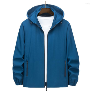 Chaqueta Cortavientos Casual de Lona con Capucha para Hombre, Personalizada, de Invierno, Transpirable, de Secado Rápido, con Logotipo Frontal, para Exteriores, OEM, de Alta Calidad - Product Image 2