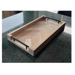 Plateau de service en bois de bambou léger et durable avec poignées faciles à saisir, parfait pour le transport pratique et sûr des enfants âgés - Product Image 2