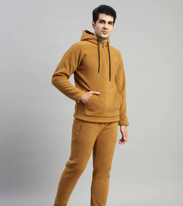 ชุดวอร์มผ้าฟลีซแบบยูนิเซ็กซ์ สไตล์อเมริกัน พร้อมโลโก้สั่งทำ สำหรับฤดูหนาว แบบมีฮู้ดครึ่งซิป พร้อม Ako - Product Image 3