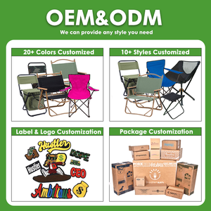 كرسي التخييم المحمول القابل للطي في الهواء الطلق كرسي الشاطئ والحديقة كرسي الصيد مع مظلة - Product Image 5