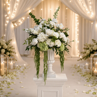 Boule de fleurs artificielles en soie, rose verte et hortensia, pour centre de table de mariage, décoration de table pour réception de mariage