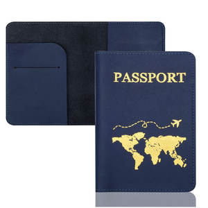 Portefeuille de voyage en cuir véritable de haute qualité avec fermeture éclair, porte-cartes et autocollant Visa pour passeports - Product Image 4