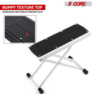 5Core Guitar Foot Stool Height Adjustable Folding Leg Rest Classical <b>Footrest</b> - Product Image 3