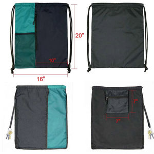 New Custom Colors Drawstring <b>Backpack</b> Sports Gym Bag for <b>Women</b> Men Children Large Size with Zipper and Water Bottle Mesh Pockets - Product Image 2