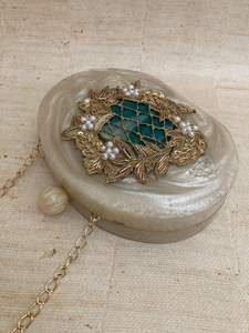 Sac à main en corne antique pour femme, pochette de soirée, style animal, fait main, objet de collection - Product Image 4