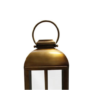 โคมไฟเทียนสแตนเลสแบบโบราณทำจากทองเหลืองสำหรับตกแต่งบ้านกลางแจ้ง - Product Image 2