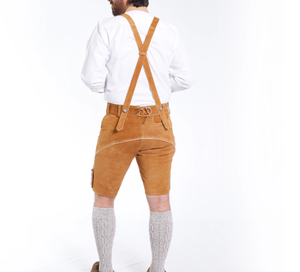 Lederhosen Bávaros Marrón Natural de Alta Calidad para Hombre - Product Image 6