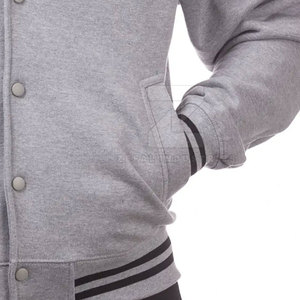 Veste de survêtement pour homme de qualité supérieure, 100% coton, col montant, logo sur le devant, respirante, doublure écologique et douce pour les sports décontractés - Product Image 6