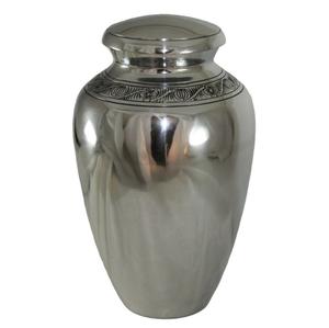 Urnes de crémation en aluminium de conception classique pour cendres humaines Urnes de crémation adultes faites à la main masculines et féminines finies en étain - Product Image 4
