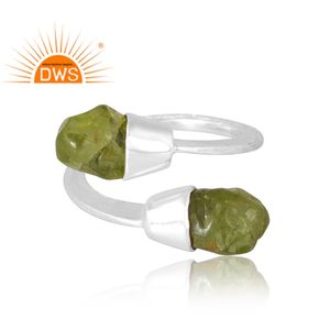 Latest Selling 925 Sterling Selling Natural Peridot Gemstone Ring Custom Jewelry Manufacturer - Product Image 3