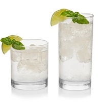 Ensemble de 6 grands verres à boire Highball pour cocktails à jus d'eau Thé glacé Gobelets en verre transparent durable Bars à la maison Cuisine