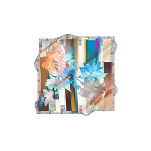 ผ้าพันคอไหมทวิลพิมพ์ลายดิจิทัล ดีไซน์หรูหรา ขนาด 90x90 ซม. - Product Image 1