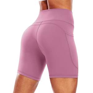 Pantalones cortos deportivos de Yoga para entrenamiento sin costuras para mujer, pantalones cortos de cintura alta para Fitness, ropa ligera para correr, gimnasio, pantalones cortos de Yoga - Product Image 3