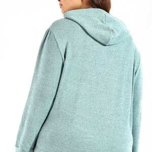 Sweat-shirts à capuche en tricot pour femmes, coupe classique, élégants, en coton premium, logo sur le devant, manches longues, confortables, OEM - Product Image 2