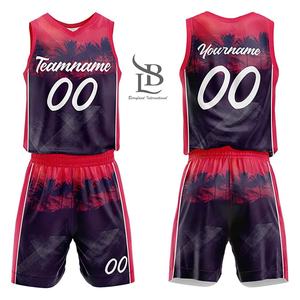 Nouveaux produits phares, ensembles de maillots de basket-ball par sublimation, nouveaux vêtements de sport, ensemble de maillot et short de basket-ball d'entraînement, service OEM - Product Image 1