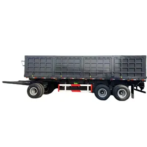 Customized Truck Side Wall Enclosed 3 Axles Semi-remorque Pour Camion 40ft Side Dump Full Trailer for Transport Mineral