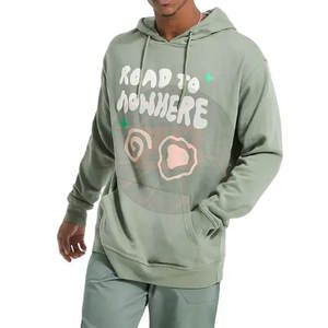 เสื้อสวมหัวแบบลำลองสำหรับผู้ชายเสื้อกันลมมีฮู้ดเสื้อสเวตเชิ้ตพิมพ์ลายพัฟสำหรับฤดูหนาว - Product Image 1