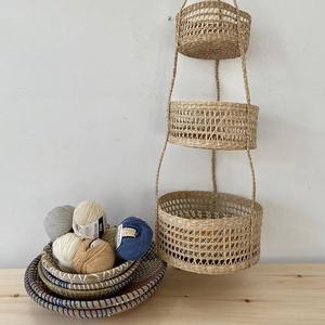 Cestas colgantes de fibra marina para almacenamiento de cocina, para guardar verduras, cesta de frutas de fibra marina - Product Image 5