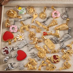 トレンドフォワードDIYチャーム-18Kゴールドステンレス鋼魚・ヒトデ・貝殻・尾防水チャームペンダント永久ジュエリー卸売 - Product Image 5