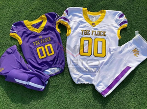 Uniforme de football américain à manches courtes de qualité supérieure, personnalisable, grande taille, logo personnalisé, faible MOQ, 100% polyester, fabrication sur mesure - Product Image 2