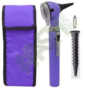 Mini otoscope en plastique de poche avec source d'alimentation manuelle LED portée d'oreille à fibre optique pour examen de diagnostic médical - Product Image 6