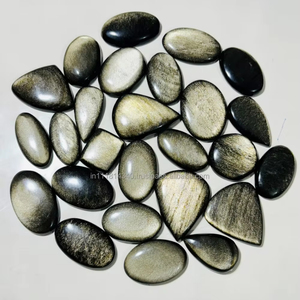 Obsidienne dorée naturelle de haute qualité Flash cristal noir guérison minérale pierre précieuse en vrac pour les décorations - Product Image 3