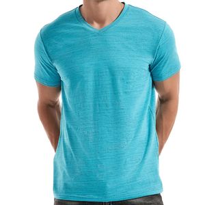 Elegantes camisetas acanaladas de cuello redondo con etiqueta privada personalizada, haga su propio diseño con impresión de logotipo - Product Image 1