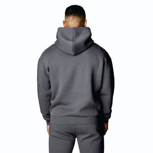 Survêtements d'entraînement en molleton épais à capuche personnalisés pour l'hiver, impression par transfert thermique, broderie, jogging pour hommes, coupe classique - Product Image 5