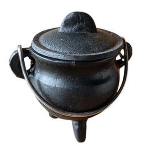 Quemador de caldero de hierro fundido de diseño elegante con acabado negro para decoración de hogar y Festival Quemador de soporte de incienso perfecto - Product Image 3