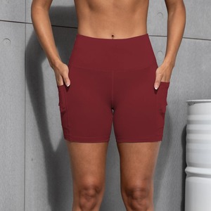 Women's High-Waist Elastic Shorts Pocket <b>Leggings</b> for Yoga Fitness Running-Casual Sports Outfits for Girls for Spring - Product Image 2