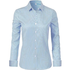 Chemises à manches longues boutonnées pour femmes, en satin de soie lisse, style vintage à carreaux, coupe régulière, 100% coton, dernières tendances - Product Image 1