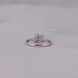 Anillo de diamante solitario de oro macizo de 14 quilates certificado IGI, Diamante de compromiso de corte de pera princesa cultivado en laboratorio personalizable - Product Image 6