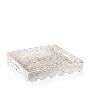 Bandeja Decorativa de Nácar con Diseño a Cuadros, Función de Proyección, Hecha en Vietnam, Estilo Moderno para Ocasiones Especiales - Product Image 1