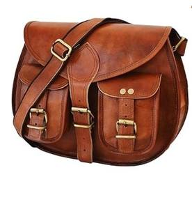 กระเป๋าถือแบบมีสายคาดทำจากหนังสีน้ำตาลสำหรับใช้งานกลางแจ้งได้รับการยอมรับโลโก้ตามสั่ง - Product Image 2