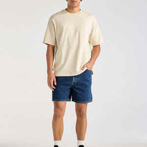 บริการ OEM กางเกงยีนส์ขาสั้นสำหรับผู้ชายกางเกงเอวกลาง100% ผ้าฝ้ายระบายอากาศได้ดีสำหรับฤดูร้อน - Product Image 2