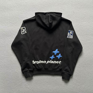 Sudaderas con capucha de hombre de calidad superior peso pesado logotipo personalizado Puff estampado americano 100% algodón 430G Fleece Streetwear - Product Image 2