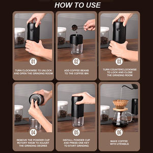 เครื่องบดกาแฟแบบชาร์จไฟได้ USB ขนาดเล็กพกพาได้, เครื่องบดเมล็ด<span class=keywords><strong>กาแฟ</strong></span>ขนาดเล็กสำหรับตั้งแคมป์ - Product Image 5