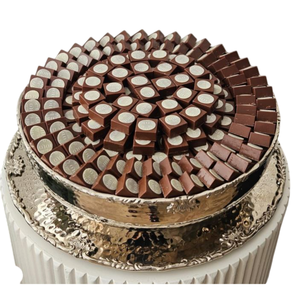 Cuenco de Metal plateado hecho a mano de la mejor calidad, soporte para postres, cuenco de Chocolate decorativo lujoso para celebraciones y ocasiones especiales - Product Image 4