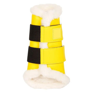 Néoprène brossage cloche bottes jambe sécurité prévention des blessures cheval enveloppes avec fourrure équitation équine équipement vétérinaire - Product Image 2