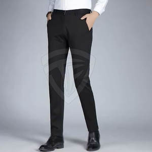 Pantalones formales para hombre, tela elástica ajustada, ropa profesional de oficina, logotipo personalizado, OEM disponible - Product Image 5
