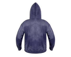 Sudadera con Capucha de Alta Calidad 100% Algodón Lavada con Ácido, Serie High Street, Lavado con Piedra, Bordado, Tejido de Punto, en Blanco - Product Image 3