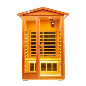 2-Person Low EMF Far Infrared Outdoor Sauna Room Detox Therapy 6 Heating Panels - Product Image 1