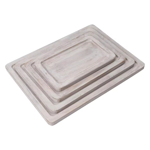 Nouveau design attrayant à la mode ENSEMBLE de 4 plateaux de service en bois pour la maison, l'hôtel et le restaurant disponibles à la taille personnalisée - Product Image 1