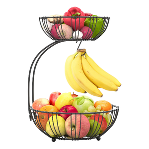 Panier à fruits et légumes en métal fait main, moderne, élégant, écologique, avec poignée, style rustique, pour la cuisine, bol de rangement, organisateur polyvalent - Product Image 1