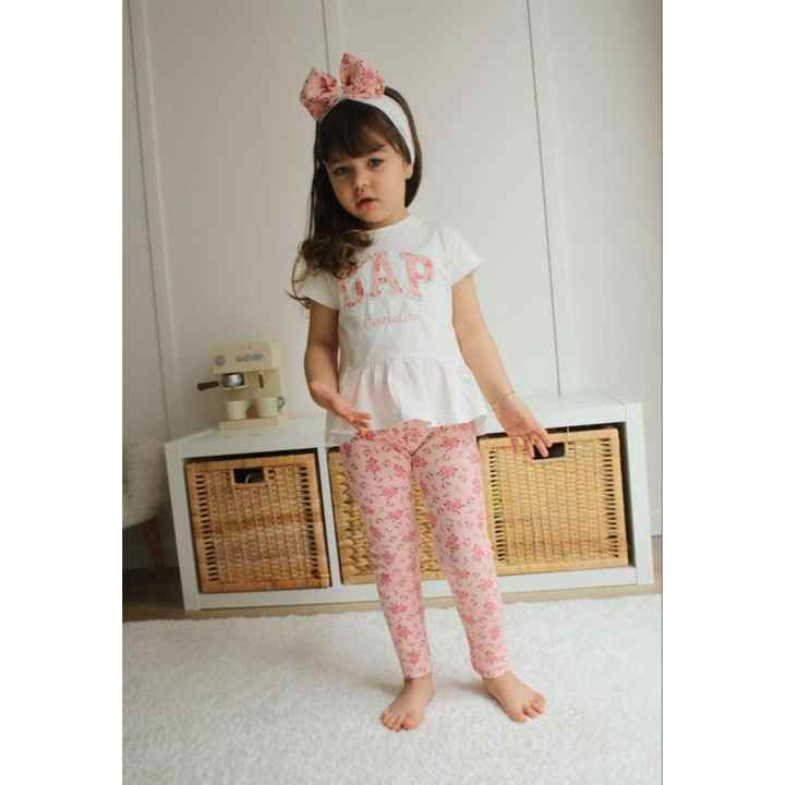 GAP FLORAL TOP SET PINK