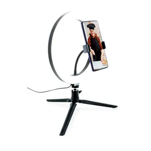 Trépied personnalisé Angiari avec anneau lumineux, gadgets USB promotionnels - Product Image 1