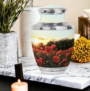 Rose <b>Urn</b> 10 Inch European & American Style Eco-Friendly Customizable <b>Large</b> Capacity <b>Urn</b> for Human Ashes & Memorial Decoration - Product Image 4