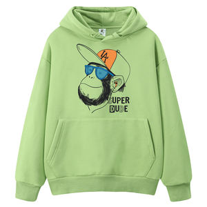 Sweat-shirt d'hiver en coton 100% personnalisé, à manches longues, décontracté, avec cordon de serrage, à capuche, avec poche, unisexe, surdimensionné - Product Image 3