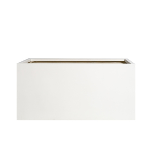 Juego de 3 macetas rectangulares de resina de fibra de vidrio, maceta de plástico para flores, acabado natural gris, ligeras para jardín al aire libre - Product Image 3